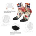 thumbnail image 5 of Naloa Butterflies And Flowers Painting Ankle Socks for Women Non Slip Socks No Show Socks Classic Low Cut Casual Socks Casual Socks, 5 of 7