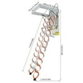 thumbnail image 2 of Miumaeov 11 Steps 9.8ft Attic Ladder Folding Loft Ladder Pull Down Attic Stairs Hidden Ceiling Mount, 2 of 18