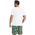 thumbnail image 6 of Iceglad Mens Pajamas Set Lightweight Summer PJs for Men, Soft Breathable Short Sleeve Sleepwear with Plaid Shorts, Quick Dry Moisture Wicking Lounge Set with Pockets, 6 of 8