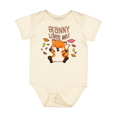 

Inktastic Granny Loves Me!- Cute Baby Fox Gift Baby Boy or Baby Girl Bodysuit