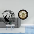 thumbnail image 2 of Arte de pared,Estatua decorativa de pared de gato negro de metal,Escultura de pared de metal minimalista con adorno de pared,Marco de fotos redondo,Marco de fotos de resina de diseño retro, 2 of 8