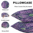 thumbnail image 5 of Lumbar Pillow Covers 20x12 Inch Set of 2, Purple Green Flowers Waterproof Outdoor Pillow Covers, Watercolor Vintage Botanical Decorative Cushion Pillowcases for Couch, Sofa, Bed, Garden, Patio, 5 of 9