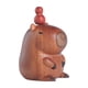 thumbnail image 1 of Figura de madera de capibara, adorno de escritorio, centro de mesa, tablero de instrumentos de coche coleccionable estatua, 1 of 9