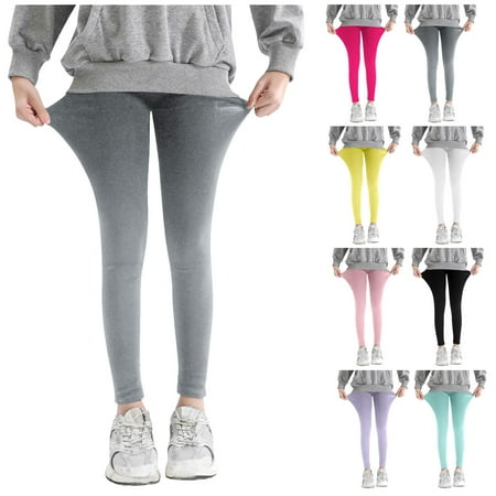 

Uxgjfwu Girls Leggings Comfortable Solid Color Leggings For Girls Strength Leggings Softness And Breathability Girls Leggings