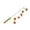 Orange, variant on Felt Pom Pom Cat Wand Toy - 16" Wooden Teaser Stick with Interactive Fruit & Flower Plush Beads and Jingle Bell, Natural Wool Cat Charmer String Toy for Indoor Cats, Kittens, and Active Play