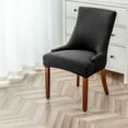 thumbnail image 7 of Armless Wingback Stretch Chair Slipcover,Sloping Armchair Covers Removable Washable Anti-Dust Spandex Jacquard Side Chair Slipcover for Dining Living Room Banquet Hotel-2-black, 7 of 7
