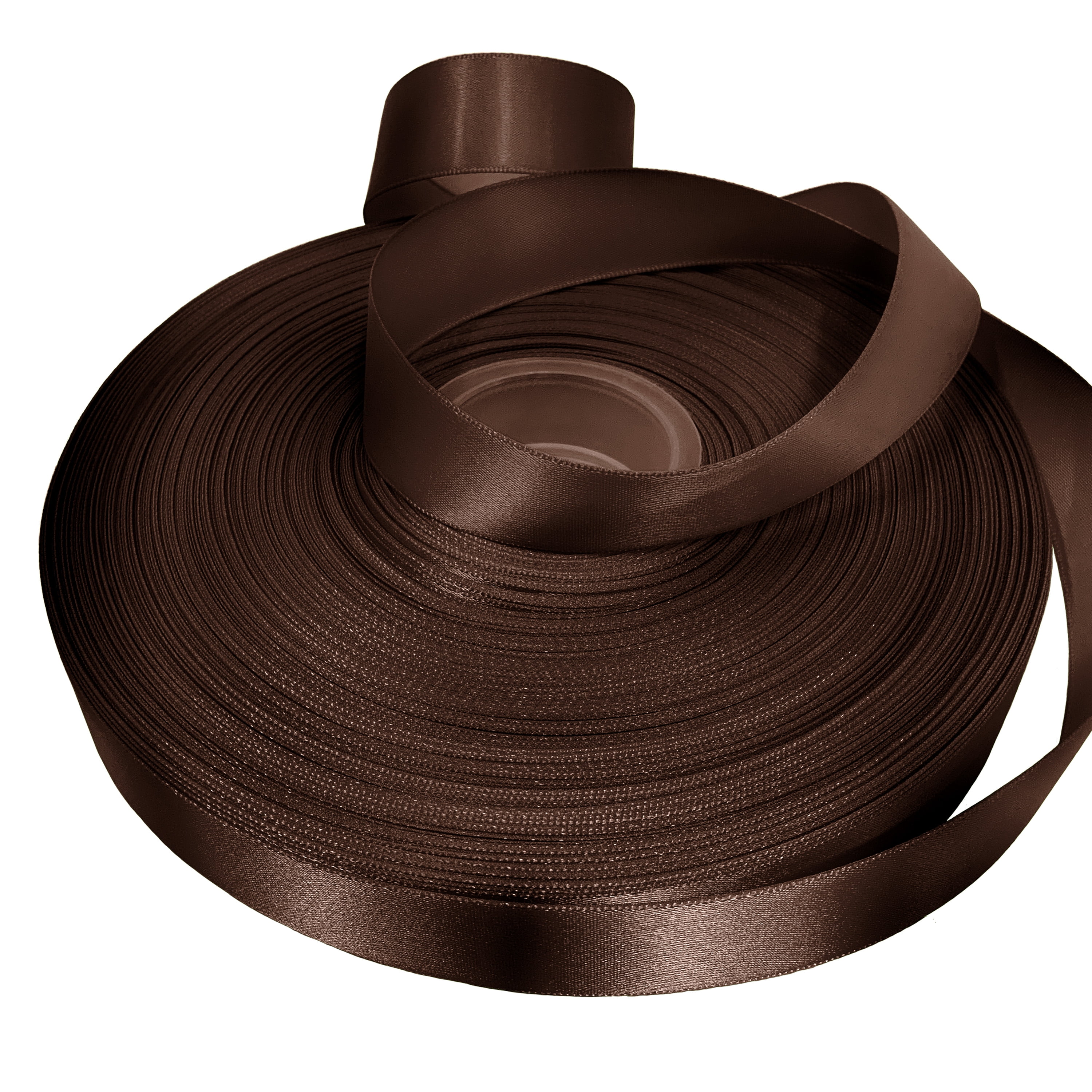 Brown Single Face Satin Ribbon, 7/8" x 100 Yards by Gwen Studios