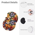 thumbnail image 4 of 2 Package Car Coasters Drink Absorbable Rubber Base Cup Holder Coasters Non-Slip Coasters Bar Coasters Car Interior Accessories 2.7 Inches Groovy Flowers (2), 4 of 5