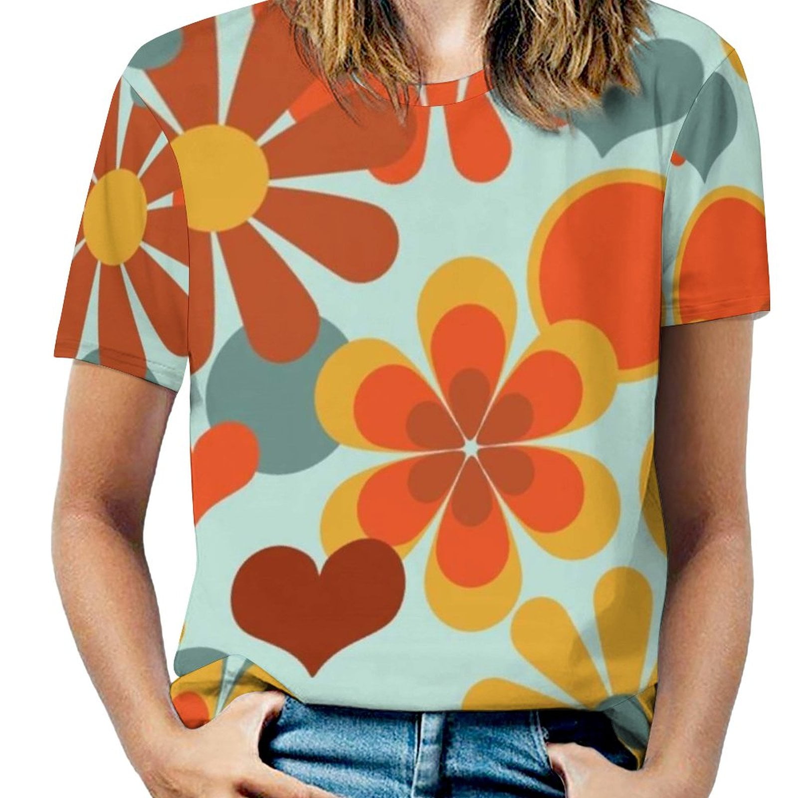 トップス flower print sheer shirt / yellow / S Tamara H Floral Sheer Top Blouse Lined Yellow Paisley Womens