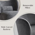 thumbnail image 3 of wow97e Accent Chair Set of 2, Living Room Boucle Armless Leisure Chair with Metal Legs, Upholstered Vanity Chair for Bedroom, 3 of 7