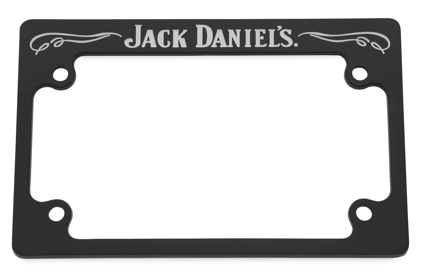 JACK DANIELS Script License Plate Frames Black/Chrome 106250