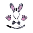 thumbnail image 4 of BELOVING Zebra Costume Animal Ears and Tail Set for Holidays Masquerade Stage Performance, 4 of 9