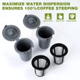 thumbnail image 5 of Taza de filtro reutilizable, filtro de malla de acero inoxidable, ducha de agua de diseño especial, tazas de filtro duraderas, gris (paquete de 2), 5 of 5
