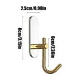 thumbnail image 3 of Gancho para colgar ropa Wind | Gancho de pared adhesivo de acero inoxidable 304 para cocina y baño | Organizador duradero de metal negro que ahorra espacio para llaves, toallas, abrigos | 3,1 x 1,97, 3 of 6