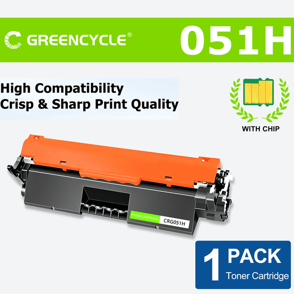 greencycle High Yield CRG051H Toner Cartridge Replacement Compatible for CANON 051H Black Toner Cartridge ImageCLASS MF264dw MF267dw MF269dw MF266dn MF263dn LBP162dw LBP161dn Printer (1PCS)