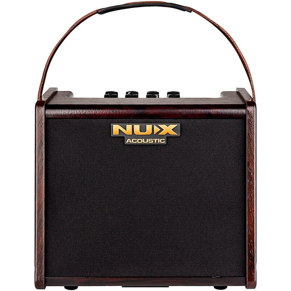 NUX Stageman AC 25 25W 2 Channel Modeling Rechargable Acoustic Amp with Bluetooth Brown