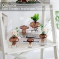 thumbnail image 2 of Set de 5 Maceteros de Vidrio con Forma de Hongo ámbar Glasseam, 2 of 7