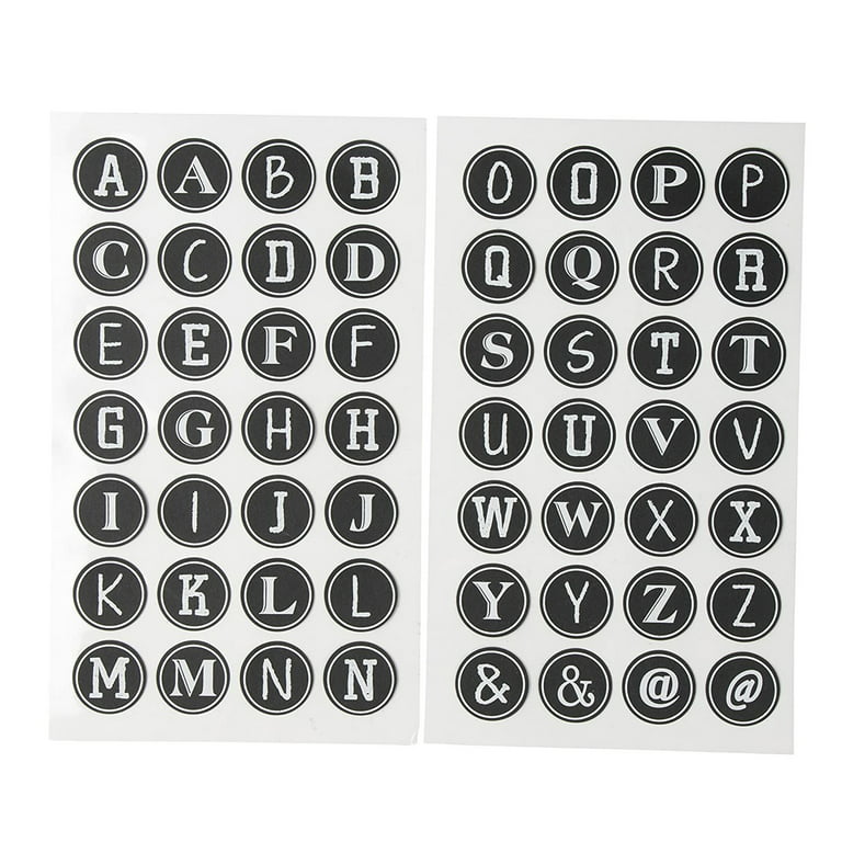 Uppercase Letter Stickers 29PCS for Scrapbooking and Junk Journal