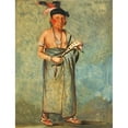 thumbnail image 2 of George Catlin 19x24 Black Ornate Framed Double Matted Museum Art Print Titled: Span-E-O-Nee-Kaw, the Spaniard (1828), 2 of 5