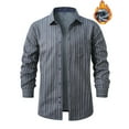 thumbnail image 4 of ZCFZJW Mens Flannel Plaid Long Sleeve Shirts Checked Button Down Shirt Wrinkle Free Business Casual Sherpa Fleece Lined Warm Gingham Shirt Gray XXXXXL, 4 of 5