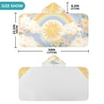 thumbnail image 4 of Yayeee Kids Hooded Towels Toddler Soft Absorbent Beach Bathing Wrap 50" x 23.5", Purple Rainbow Clouds, 4 of 5