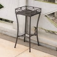 thumbnail image 4 of Valencia Resin Wicker/ Steel Square Plant Stand - Grey, 4 of 5
