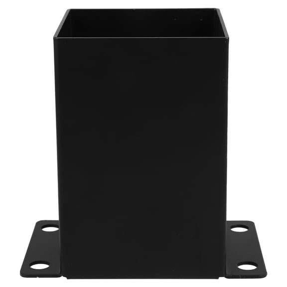 FRCOLOR Black Post Anchor Bracket for Wood Pavilion Deck Column Base and Fence Post Support 1 Set for Secure Durable Installation