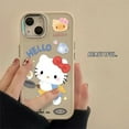 thumbnail image 3 of NEW Sanrio Hello Kitty Metal Frame Cute Phone Case For iPhone 15 14 13 12 11 Pro Max 7 8 Plus XR XS Max Anti Fall Cool Cartoon, 3 of 6
