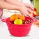thumbnail image 1 of Lavabo de limpieza de frutas y verduras plegable, herramientas de cesta de drenaje de silicona (rojo L), 1 of 7