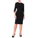 thumbnail image 4 of Vestido lápiz vintage de media manga con cinturón para mujer INSPIRE CHIC, color negro, talla XL, 4 of 5