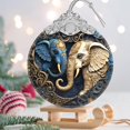thumbnail image 3 of Adorno navideño Jocidea con forma de elefante de vidrio tintado, 8 x 9 cm, 3 of 6