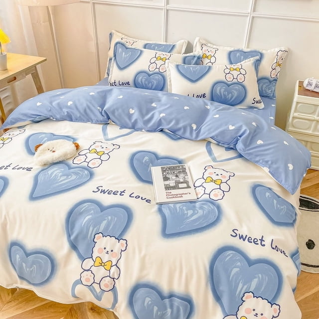 Juego de cama Tigre naranja y Oso azul