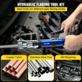 thumbnail image 2 of VEVOR Hydraulic Flaring Tool Kit, 45° Double Flaring Tool, Brake Repair Brake Flaring Tools for 3/16"-1/2", Brake Flare Tool with Tube Cutter and Deburrer, 32 PCS Tube Flaring Tools for Copper Lines, 2 of 9