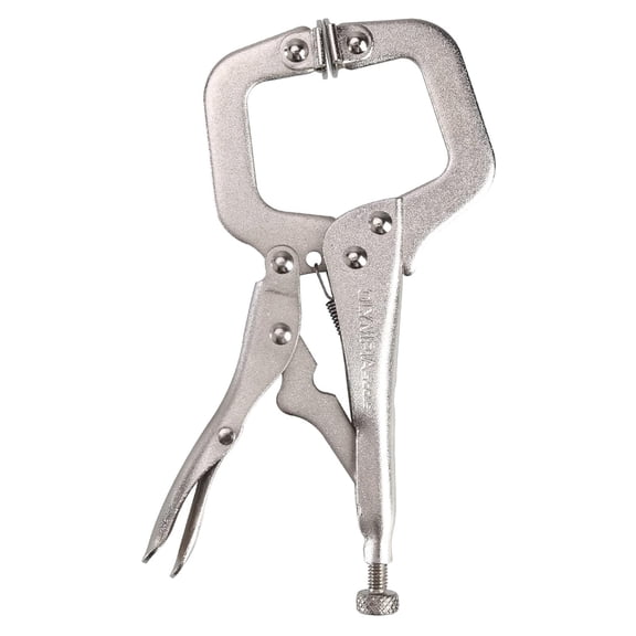 DEXIMRO 6 Inch C Clamp Locking, 1Pcs Heavy Duty Welding Clamps Pliers Set Vise Grip Clamps with Swivel Pad for Electrician Maintenance, Wood Working, Welding and Craftsmen Home Workshop
