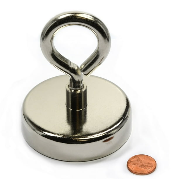 CMS 405lb Fishing Dia 2.95"x0.71" Neodymium Cup W/ Eyebolt Walmart