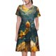 thumbnail image 1 of Balery Whimsical Starry Night Scene Vestidos sueltos de manga corta para mujer, vestidos de verano 2025, vestidos casuales de corte A con vuelo., 1 of 6