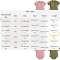 thumbnail image 4 of SROBPTY Newborn Boys Girls Solid Lapel Short Sleeve Romper for 3-24M Beige, 12M, 4 of 5