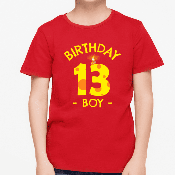 13th Birthday Candle 13th Birthday Boy Shirt 13 Year Old Boy 13th