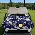 thumbnail image 2 of Pzuqiu Floral Tropical Leaves Golf Cart Seat Covers 4 Pockets Golf Cart Seat Cover Towel, Portable Storage Pockets Quilted Golf Cart Seat Covers, 2 of 9
