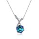 thumbnail image 5 of Collares de rombos para mujer, collar de cristal, regalo romántico de plata para su nacimiento, 5 of 5