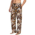 thumbnail image 3 of Kdxio Sunflowers Print Men's Sleep Pajama Pant Lounge Pants with Pockets, 3 of 8