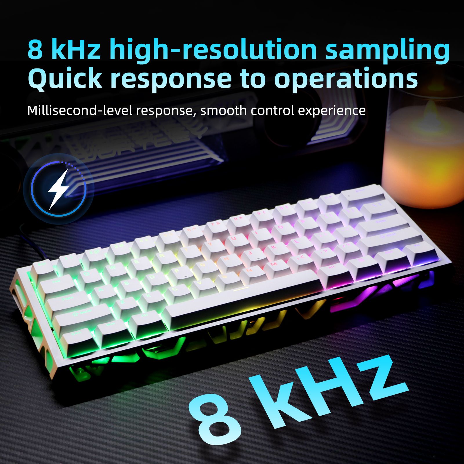 AsterOutdoor 61-Key Mechanical Gaming Keyboard RGB Backlit photo 4