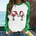 thumbnail image 2 of Fesfesfes Women's Raglan Sweatshirt Christmas Printed Long Sleeve Shirts Xmas Round Neck Casual Sweatshirt Tops Sale Items, 2 of 6