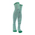 thumbnail image 3 of opolski 1 Pair Striped Stockings Green White Contrast Color High Elasticity Anti-slip Over Knee Length Soft Breathable Holiday Christmas Stage Performance Party Long Thigh Socks Green, 3 of 7