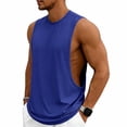thumbnail image 2 of OIOLOYJM Men Workout Tank Tops Sleeveless Gym Muscle Quick Dry Shirt Athletic Running Breathable Tanks Summer Basic Lightweight Vest Royal Blue 2XL, 2 of 10