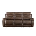 thumbnail image 4 of Aashi Sofa (Motion) in Brown Leather-Gel Match, 4 of 5