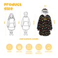 thumbnail image 3 of Game Controller Black Pattern Double-Sided Sherpa Fleece Wearable Blanket Hoodie, Oversized Thick Fuzzy Pullover with Giant Pocket for Women & Men, 3 of 6