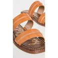 thumbnail image 3 of Sam Edelman Haydee Natural Leather Fashion Slip On Open Toe Heeled Flat Sandals (Natural, 5.5), 3 of 3