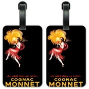 Cognac Monnet - Luggage ID Tags / Suitcase Identification Cards - Set of 2