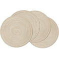 thumbnail image 1 of JP Round Braided Placemats Set of 4 - 15 Inch Washable Indoor Dining Table Mats, 1 of 9